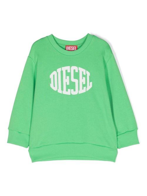 Felpa bambino verde DIESEL KIDS | J01851KYAXZK575